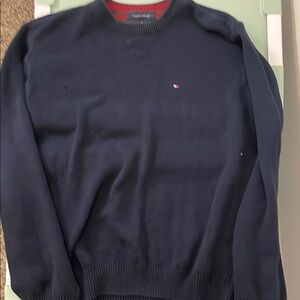 Tommy Hilfiger Blue Crewneck Sweater Classic Pullover